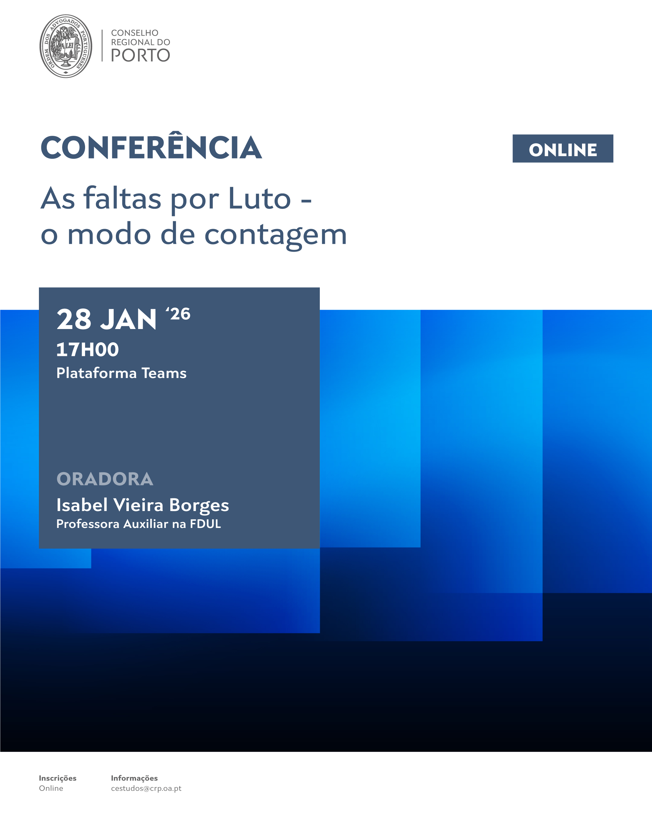 Conferência - “As faltas por Luto - o modo de contagem”